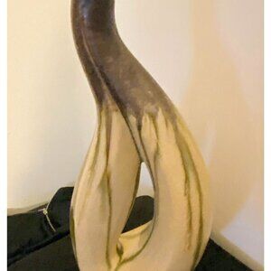 Large J.A. Designs Abstract Sculptural Vase La Dolce Vita Organic Sand Glaze 16"
